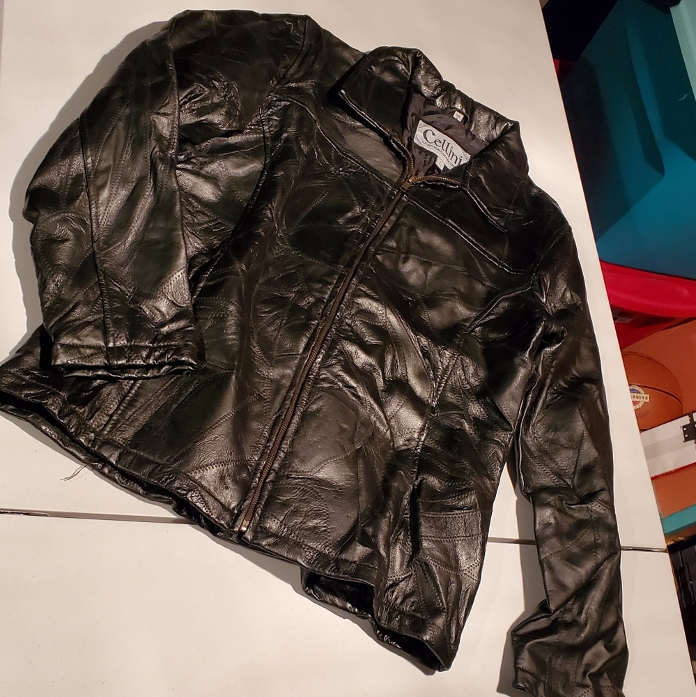 Cellini Leather Jacket Size Large - image 1